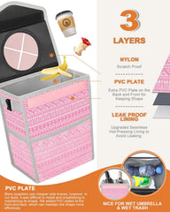 Pritent trash can front PVC plates keep shape during travel.