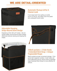 Sturdy PVC plates maintain shape in the Pritent trash can for easy placement.