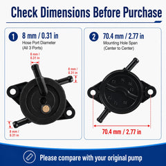 Pro Chaser FR730V/FR651V fuel pump kit ready for installation on Kawasaki engine.