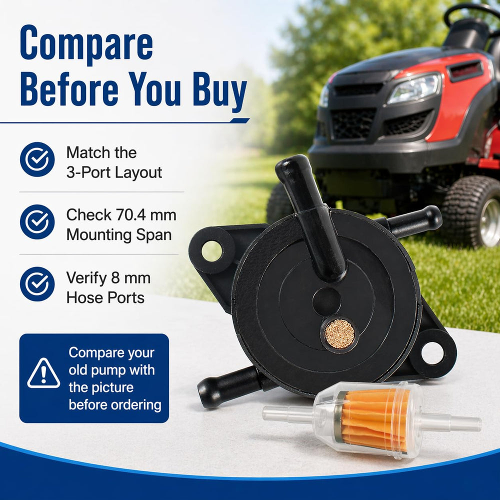 Included Pro Chaser fuel filter paired with pump for improved filtration.