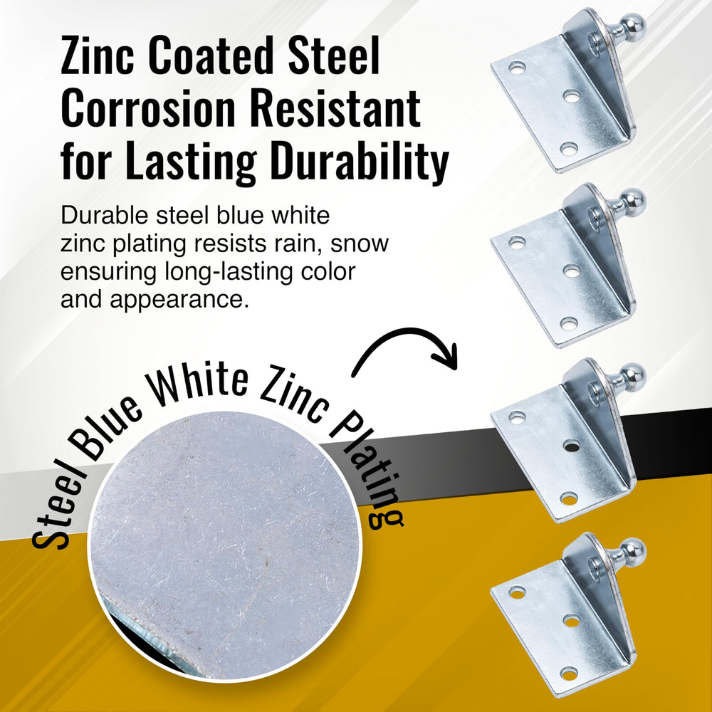 Pro Chutes angled bracket side profile shows heavy-duty construction for reliable lift support