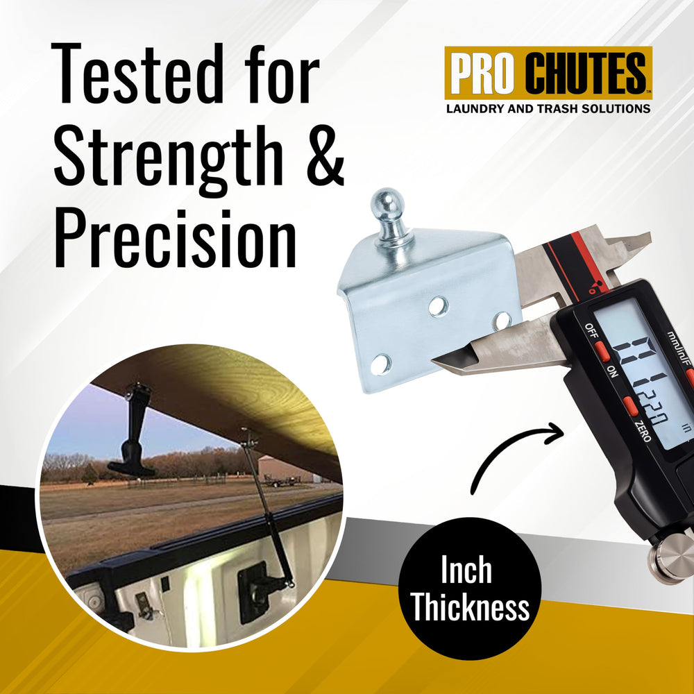 Pro Chutes angled setup supports autos, trucks, and toolboxes for reliable hinges