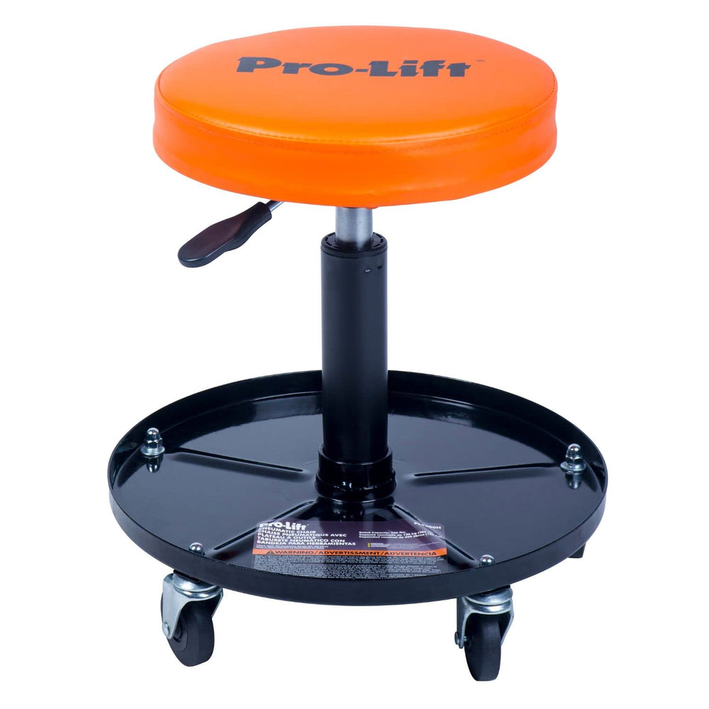 Pro-LifT PL9300H pneumatic chair front view for versatile garage work and adjustable comfort.