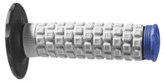 Pro Taper Pillow Top Grips on blue twist throttle, enhancing comfort and control.