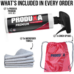 PRODUXA microfiber towels set for streak-free detailing sessions