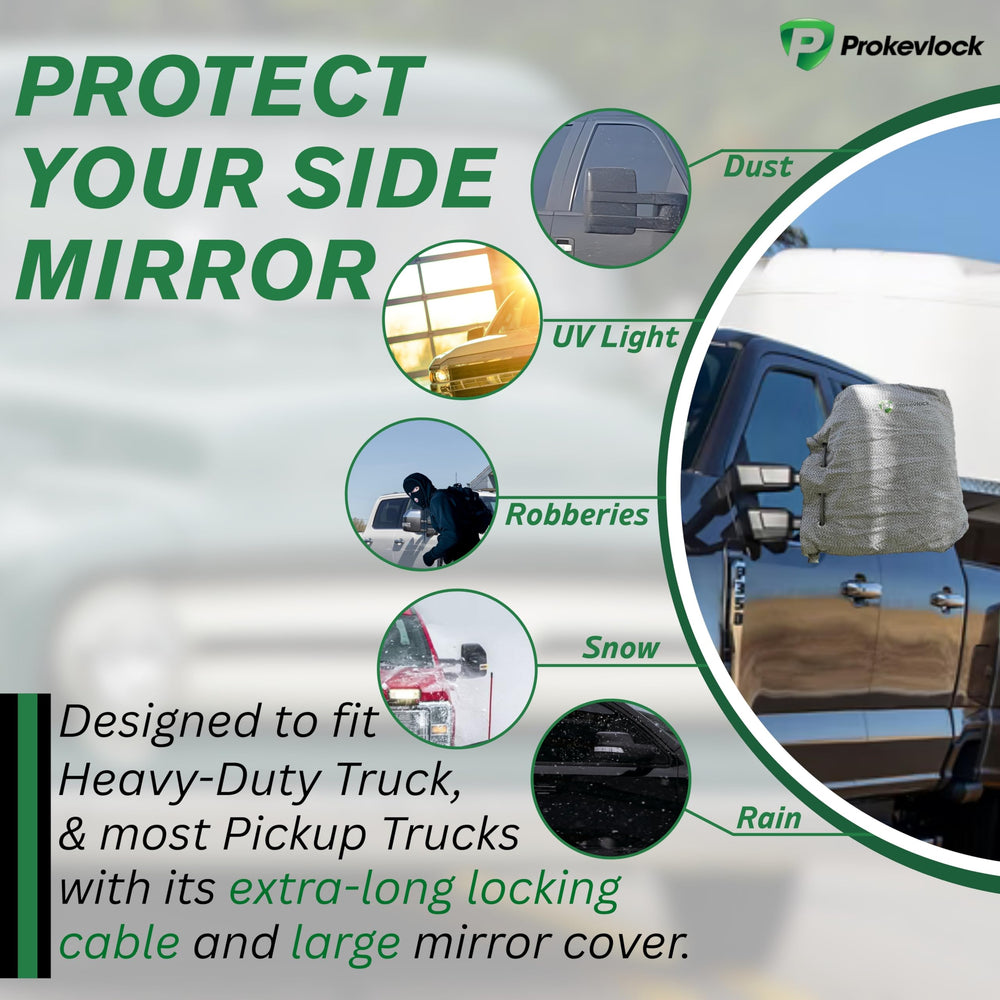 ProKevLock HD-MirrorLock installation demonstrates quick, tool-free security for heavy-duty trucks