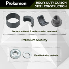 Prokomon 1045 steel construction delivers strength and corrosion resistance.