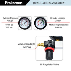 Prokomon 18-inch hose and manifold for easy access in tight spaces.