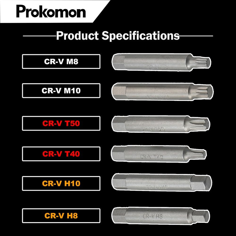 Prokomon chrome vanadium steel parts with black oxide finish for durability
