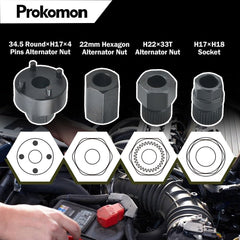 Prokomon kit mounted near engine bay for on-vehicle maintenance