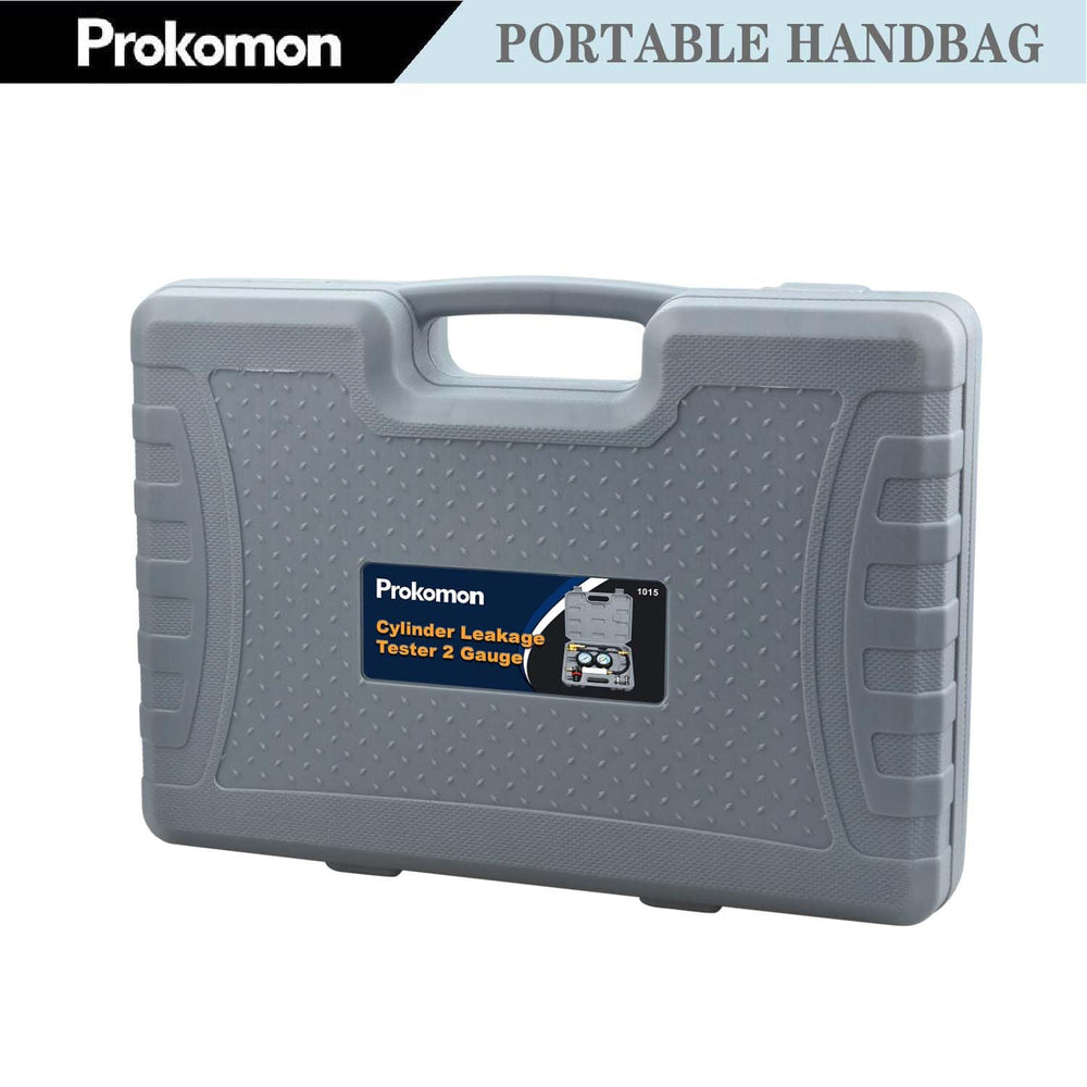 Prokomon kit with extension hose and carry case for storage.