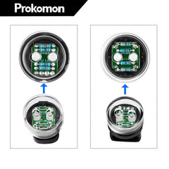 Prokomon noid light test kit extension harness closeup showing long reach.