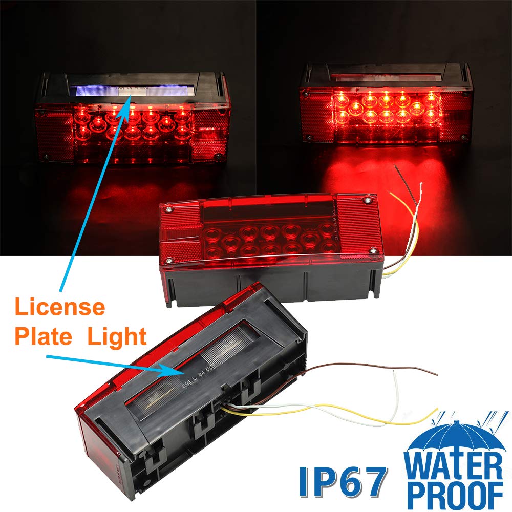 Prolineppi 8-inch submersible light with three-wire wiring.