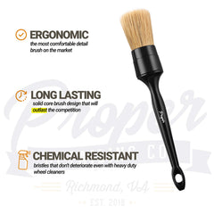 PROPER DETAILING CO. interior cleaning brush for leather seats and vents