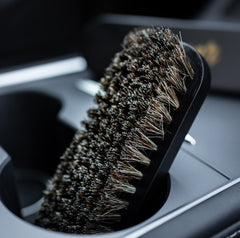 PROPER DETAILING CO. textile brush component complements leather cleaning routines