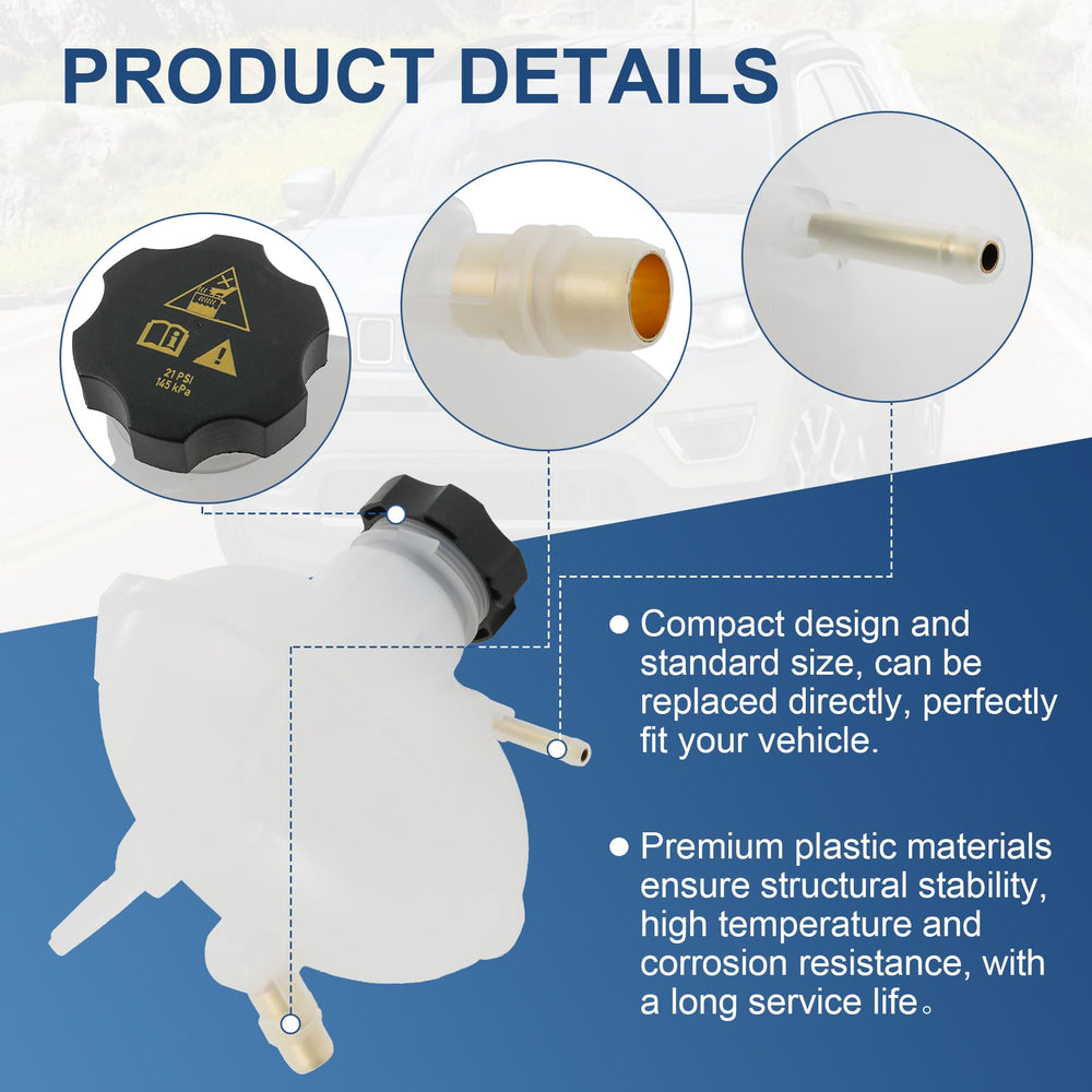 PRORONRA coolant tank assembly showing connection points and cap area