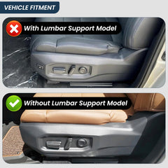 Installation-ready Prosentuo left seat panel for Tundra Sequoia with factory controls.