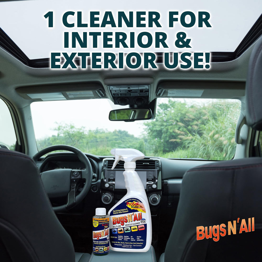 PROSOL WORKS Bugs N’ All chrome-metal-clean near a shiny trim.