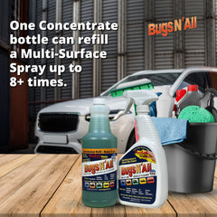PROSOL WORKS Bugs N’ All exterior cleaner removes grime on car and RV surfaces.