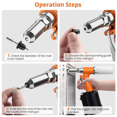 Proster riveter in action delivering fast, reliable rivets