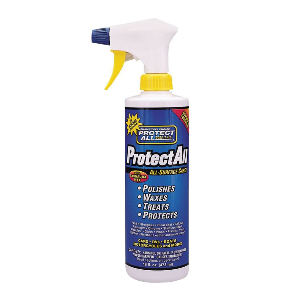 Protect All All-Surface Care bottle delivering a showroom shine on multiple surfaces