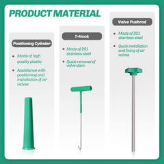 Prozwee core remover installer tools in use during valve service