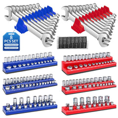 PRRPRR magnetic socket organizer 8piece set keeps sockets secure and easy to access during repairs