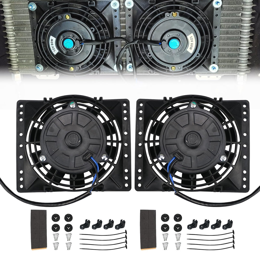 PRUNkuar 6-inch slim push-pull fan kit demonstrates compact cooling power for tight engine bays.