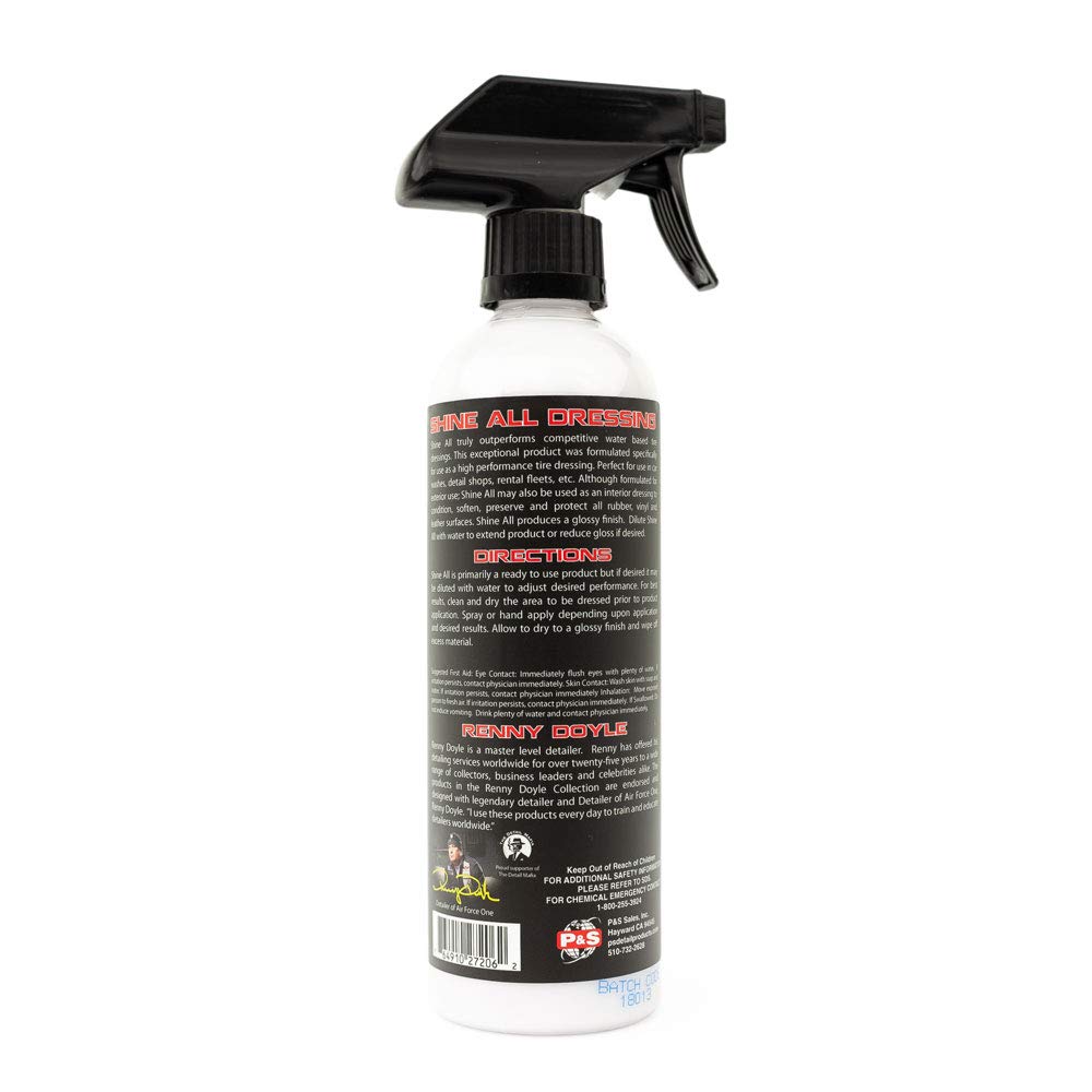 P&S Shine All tire gloss on a wheel for showroom-ready shine