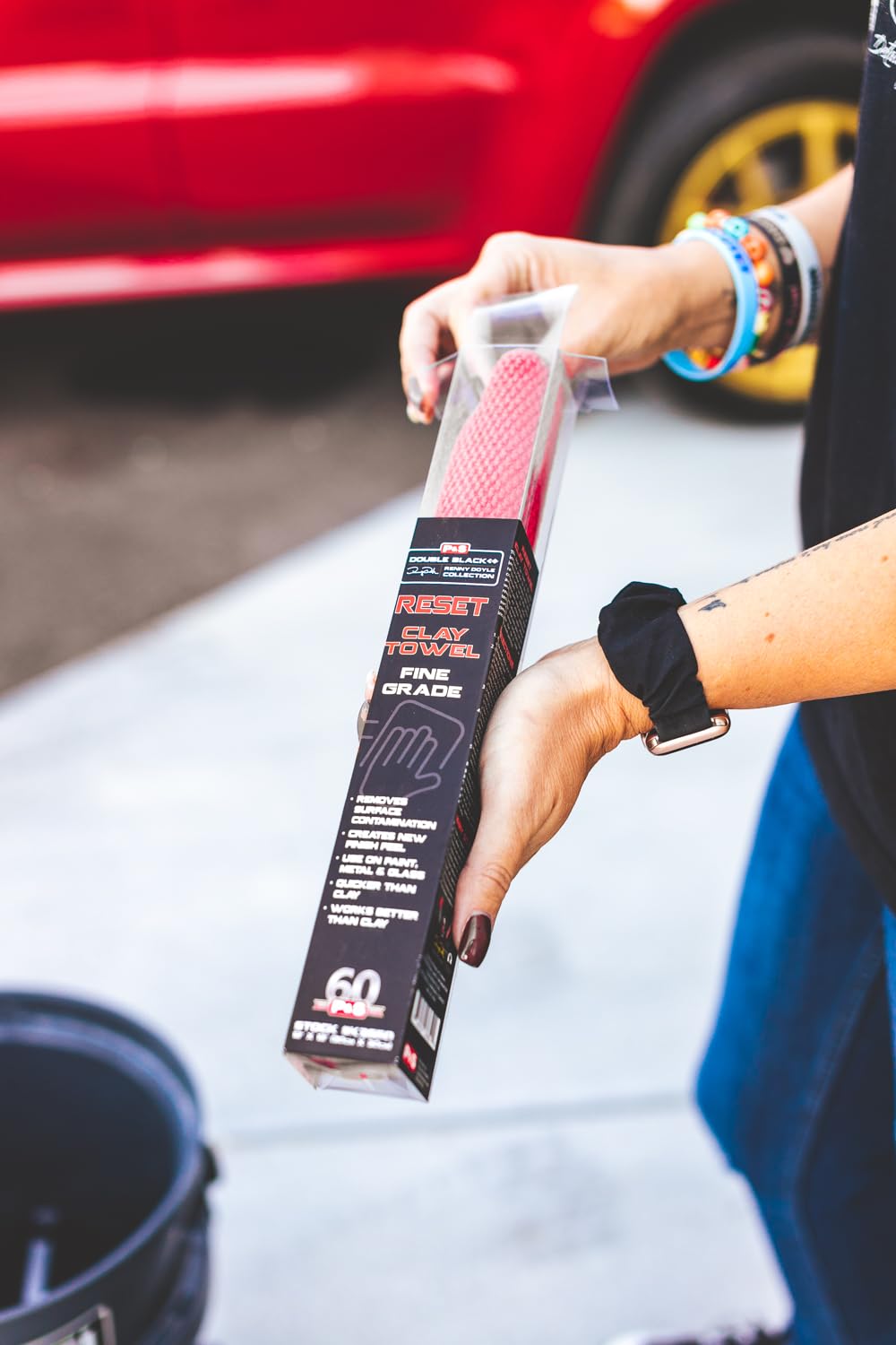 P&S Reset Clay Towel removes embedded fallout and overspray