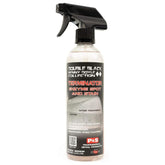 P&S Terminator enzyme bottle pour demonstrates fast grease and stain breakdown on upholstery