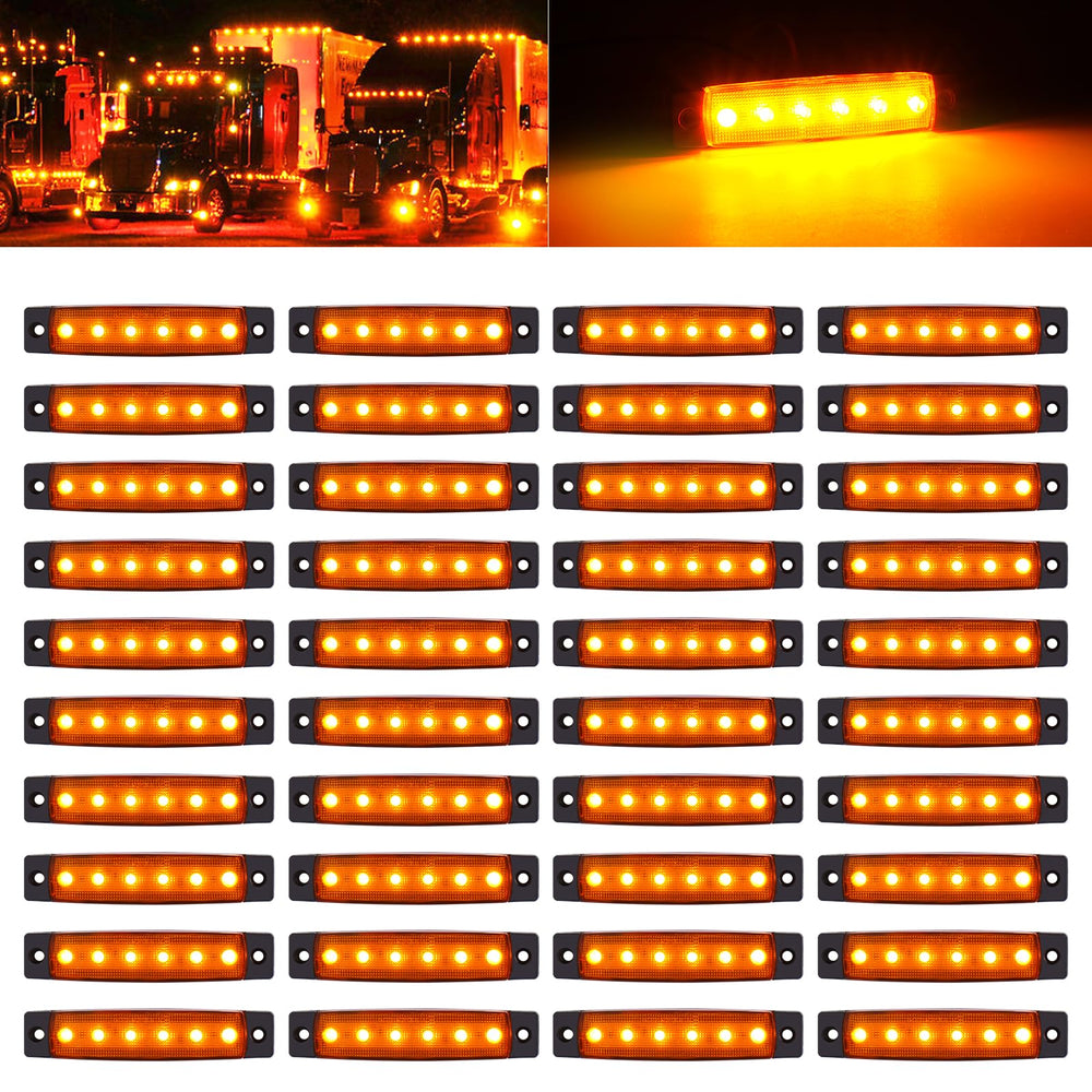 PSDriQQ amber trailer marker light installed on a vehicle for daytime visibility