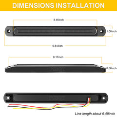PSEQT high-brightness red brake mode enhances stop visibility on dark roads.