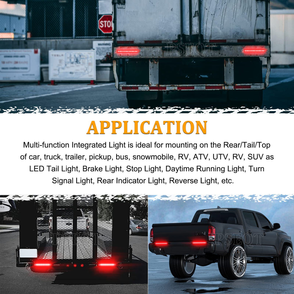 PSEQT IP67 waterproof and dustproof housing protects all-season trailer lighting.