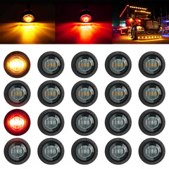 PSEQT trailer marker LED light with smoked amber lens for clear side signaling.