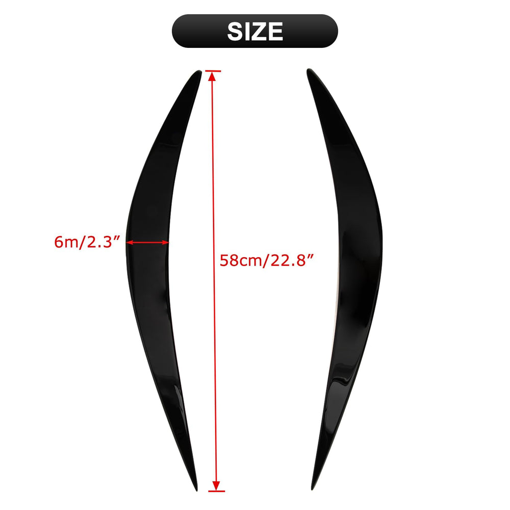 PSLER headlight eyebrow set includes matching trim for a cohesive look.