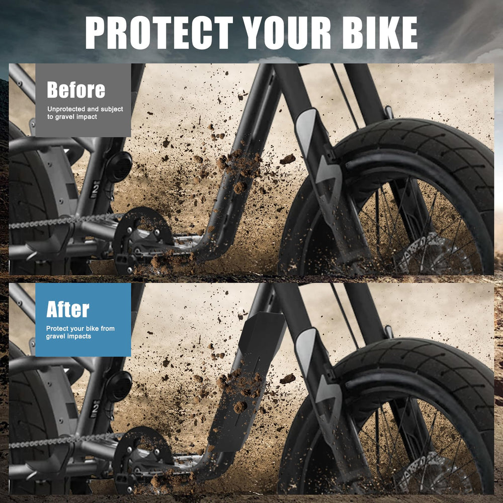 PSLER middle mudguard for Super 73 RX; solid shield protects the frame from spray.