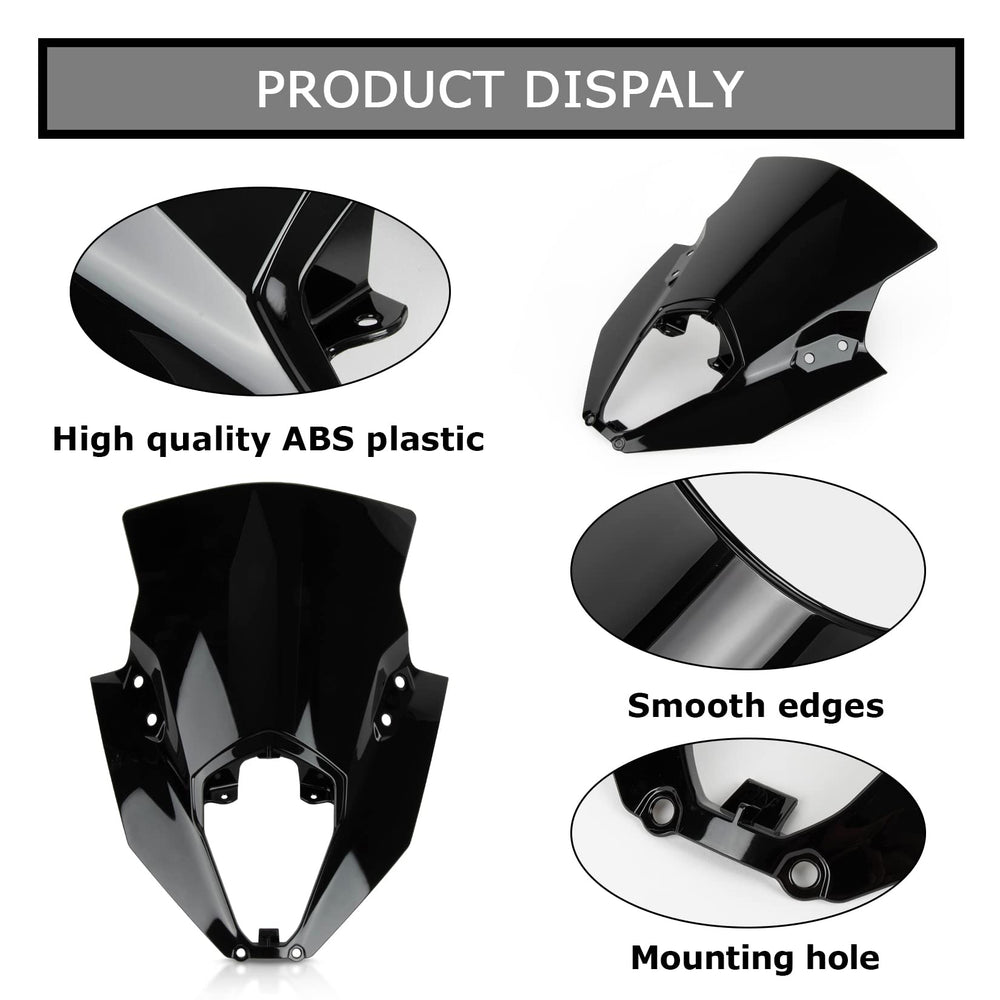 PSLER Ninja 650 ER6F black fairing windshield blends style with protection.