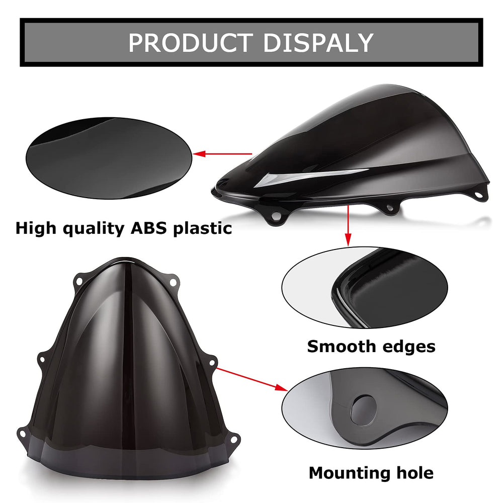PSLER protective windscreen shields GSXR600/750 riders from rocks and bugs.