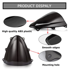 PSLER protective windscreen shields GSXR600/750 riders from rocks and bugs.
