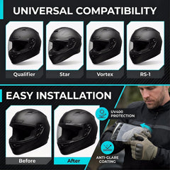 PSLER Qualifier visor quick-fit detail helps users check fit.