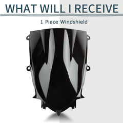 PSLER R7 front windshield black for smoother air flow on highways