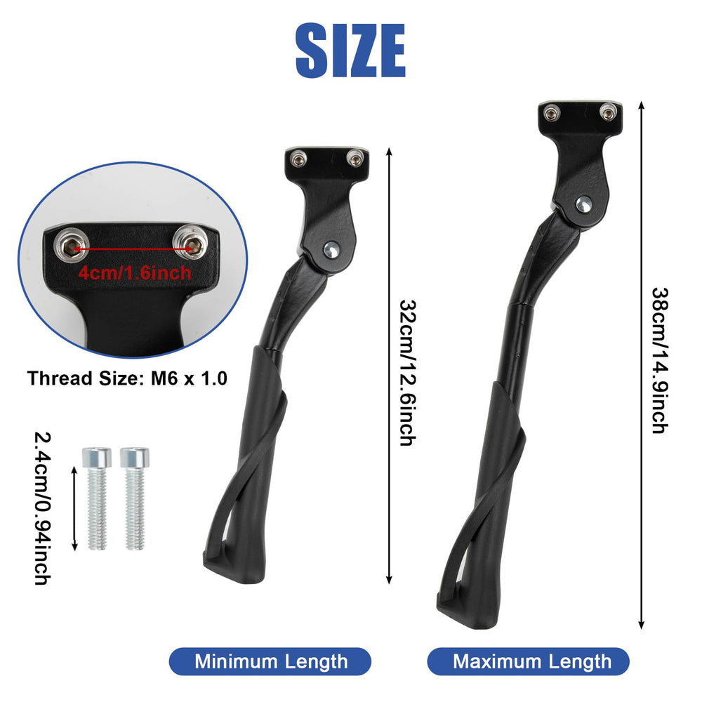 PSLER Ridstar Q20 kickstand height adjustable up to 5 cm for fit.