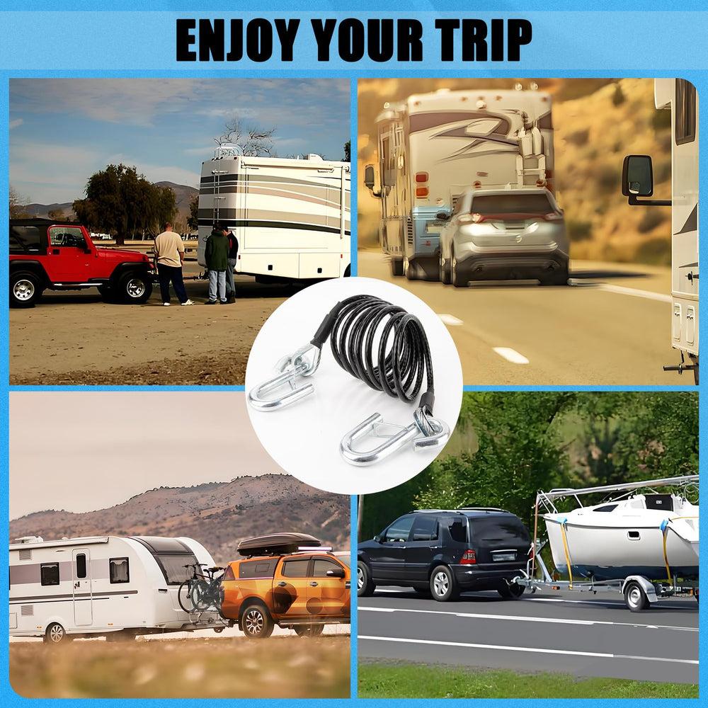 PSLER two-piece trailer safety cables pack for reliable pairing.