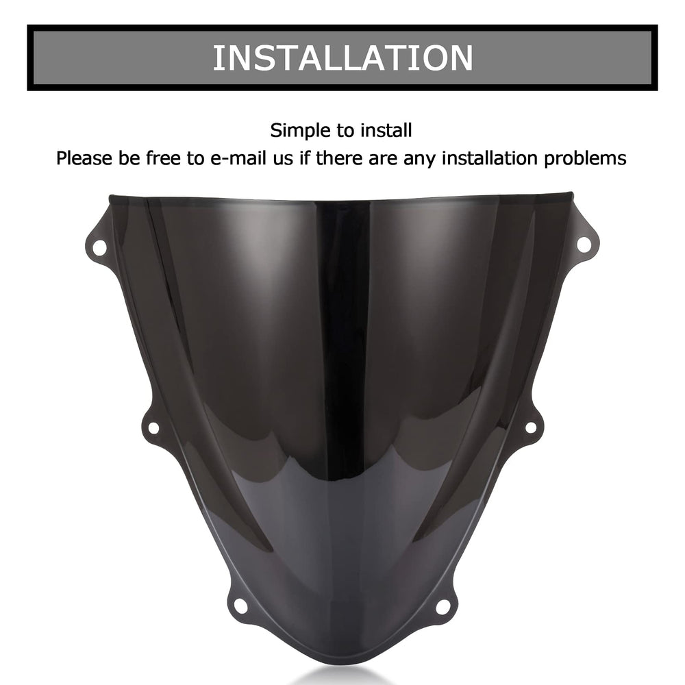PSLER double bubble shield supports comfortable rides by reducing wind strain.