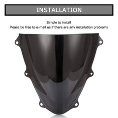 PSLER double bubble shield supports comfortable rides by reducing wind strain.