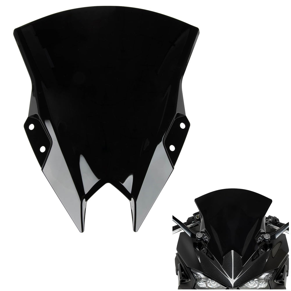 PSLER Ninja 500 SE 15in windshield front view with wind deflection