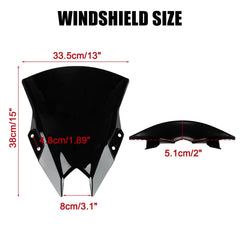 PSLER Ninja 500 SE 15in windshield top view
