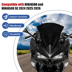 PSLER Ninja 500 SE 18in windshield front view