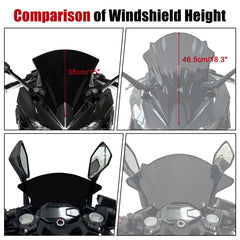 PSLER Ninja 500 SE 18in windshield top view